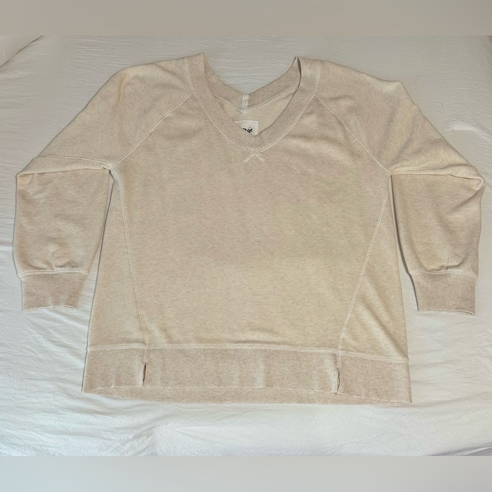 Aerie Oversized Off the Shoulder Cream Sweater